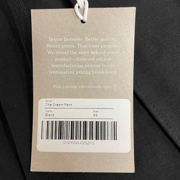 Everlane The Dream Pant® Black Sz XS Tapered Leg - Picture 9 of 9
